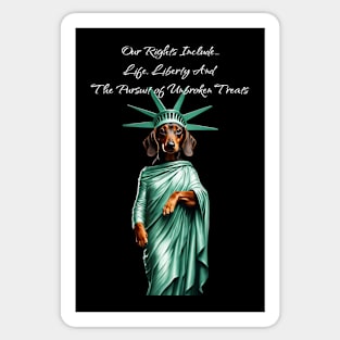 Dachshund Statue Of Liberty #1 Sticker